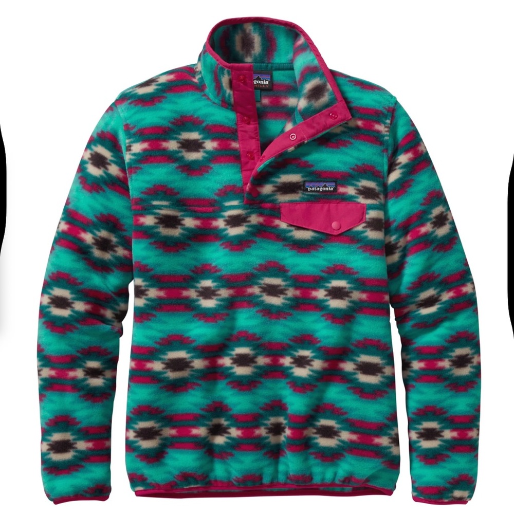 Patagonia Synchilla Aztec Multicolor Pullover Snap T Fleece